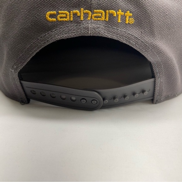 Carhartt hats Firm Duck Flat Brim Mens One Size Gray Snapback 100% Cotton Hiking - Picture 6 of 11